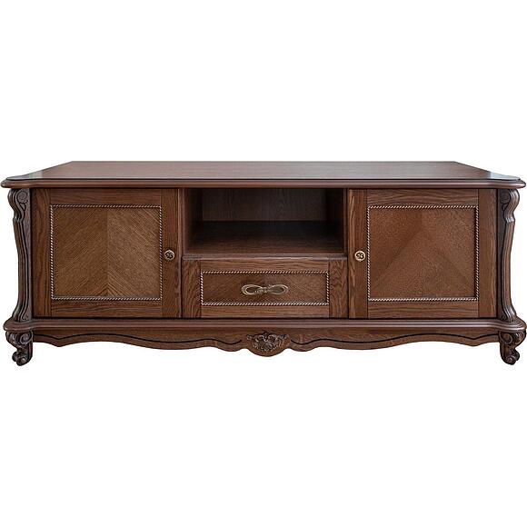 Тумба ТВ «Алези» П1.350.0.02 (П350.02), Основной материал: массив дуба, Цвет: Табак