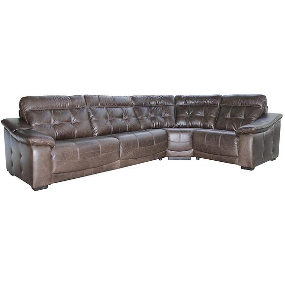 Угловой диван «Мирано» (3mL/R901R/L), Основной материал: натуральная кожа, Группа ткани: 150 группа