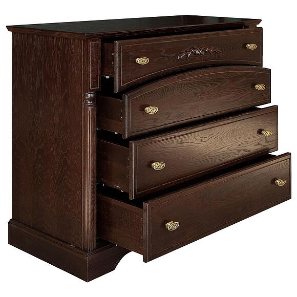 Комод «Паола» БМ2.671.1.31(2161), Основной материал: массив дуба, Цвет: Горячий шоколад