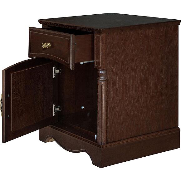 Тумба прикроватная «Паола» БМ2.671.1.30-01(2162-01), Основной материал: массив дуба, Цвет: Горячий шоколад