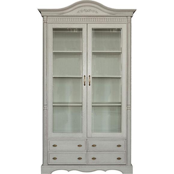 Шкаф книжный 2д «Паола» БМ2.671.2.20(2151), Основной материал: массив дуба, Цвет: Розовый пепел