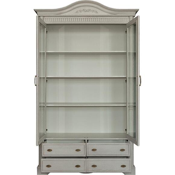 Шкаф книжный 2д «Паола» БМ2.671.2.20(2151), Основной материал: массив дуба, Цвет: Розовый пепел