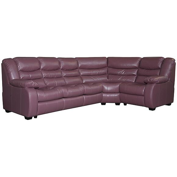 Угловой диван «Манчестер 1» (3mL/R901R/L), Основной материал: натуральная кожа, Группа ткани: 120 группа