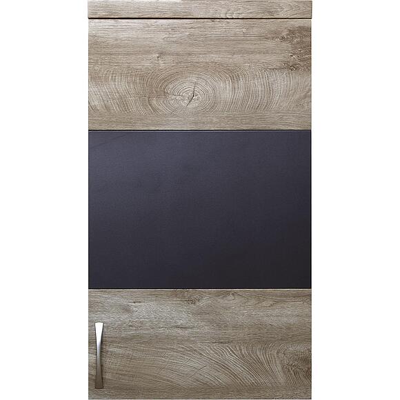 Шкаф навесной «Амаранти» П563.06, Основной материал: ЛДСП, Цвет: Дуб тобакко синхро + Шагрень графит (4J4A4183.jpg) Шкаф навесной «Амаранти» П563.06, Основной материал: ЛДСП, Цвет: Дуб тобакко синхро + Шагрень графит