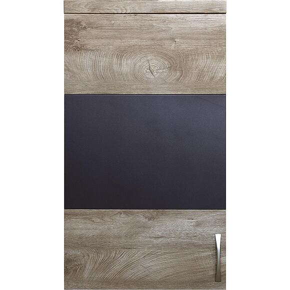 Шкаф навесной «Амаранти» П563.06-01, Цвет: Дуб тобакко синхро + Шагрень графит (4J4A4183.jpg) Шкаф навесной «Амаранти» П563.06-01, Цвет: Дуб тобакко синхро + Шагрень графит