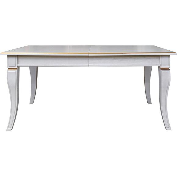 Стол обеденный «Кинг» П4.193.4.07 (П613.07), Основной материал: МДФ+шпон, Цвет: Слоновая кость с золочением