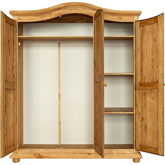Шкаф для одежды 3д «Лотос» БМ2.701.1.03(1092), Основной материал: массив сосны, Цвет: Искусственное старение