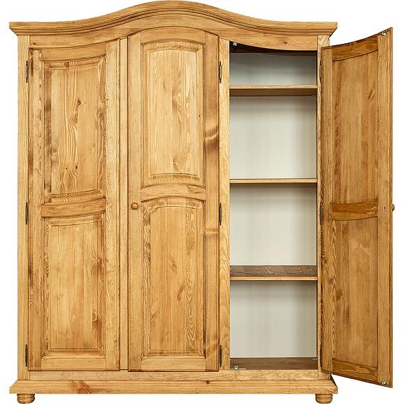 Шкаф для одежды 3д «Лотос» БМ2.701.1.03(1092), Основной материал: массив сосны, Цвет: Искусственное старение