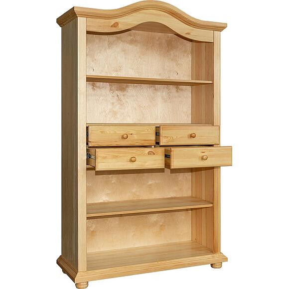 Стеллаж «Лотос» БМ2.701.1.24(2187), Основной материал: массив сосны, Цвет: Сосна натуральная