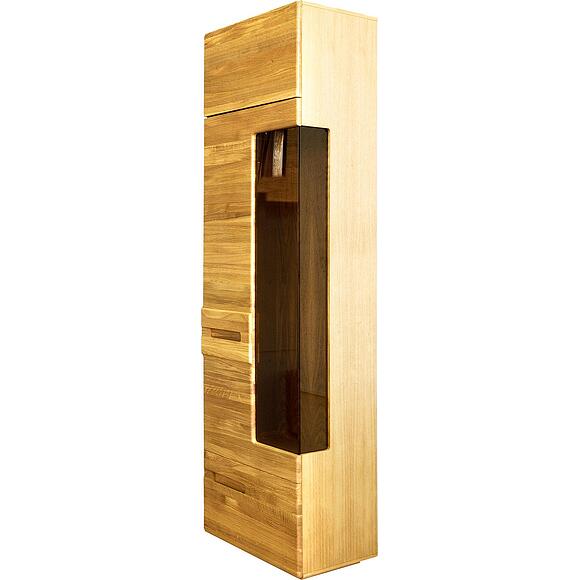 Шкаф-витрина «Хедмарк» БМ2.761.0.77-01, Основной материал: массив дуба, Цвет: Дуб натуральный