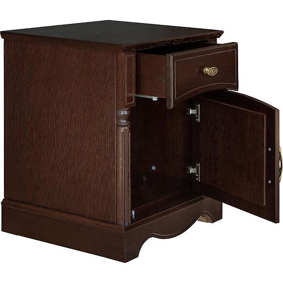 Тумба прикроватная «Паола» БМ2.671.1.30(2162), Основной материал: массив дуба, Цвет: Горячий шоколад