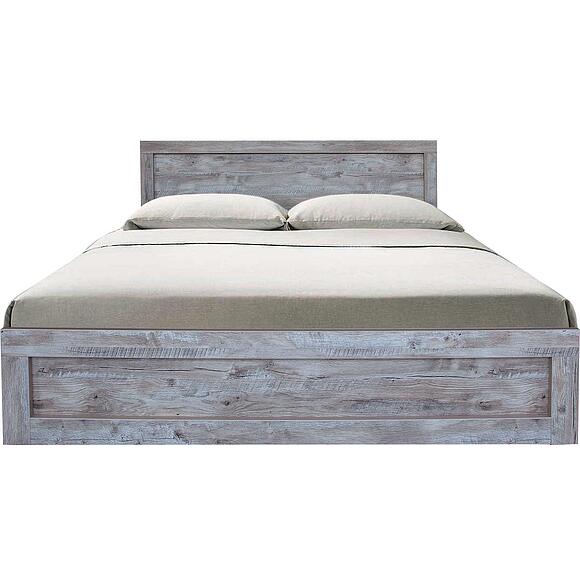 Кровать двойная «Гранде», Основной материал: ЛДСП, Цвет: Дуб Юкон, Спальное место: 2000x1600 мм, Размер: 2085×1820×954