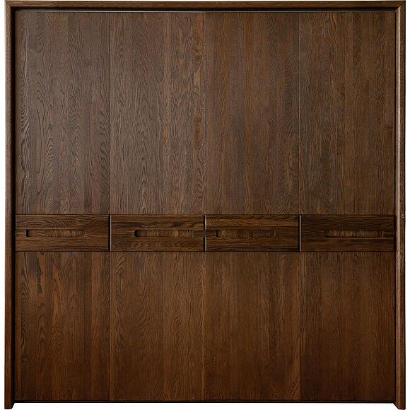 Шкаф для одежды 4д «Хедмарк» БМ2.761.1.27(2210), Основной материал: массив дуба, Цвет: Венге
