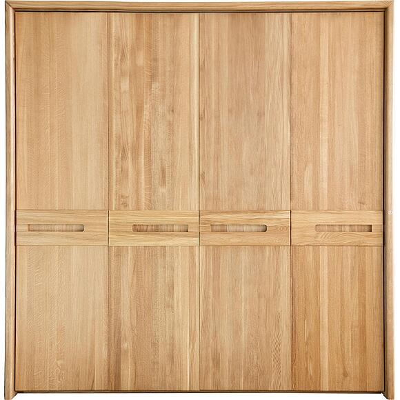 Шкаф для одежды 4д «Хедмарк» БМ2.761.1.27(2210), Основной материал: массив дуба, Цвет: Дуб натуральный