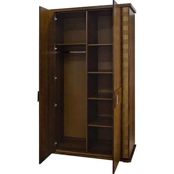 Шкаф для одежды «Тунис» П6.343.1.06 (П344.06), Основной материал: массив дуба, Цвет: Черешня с золочением