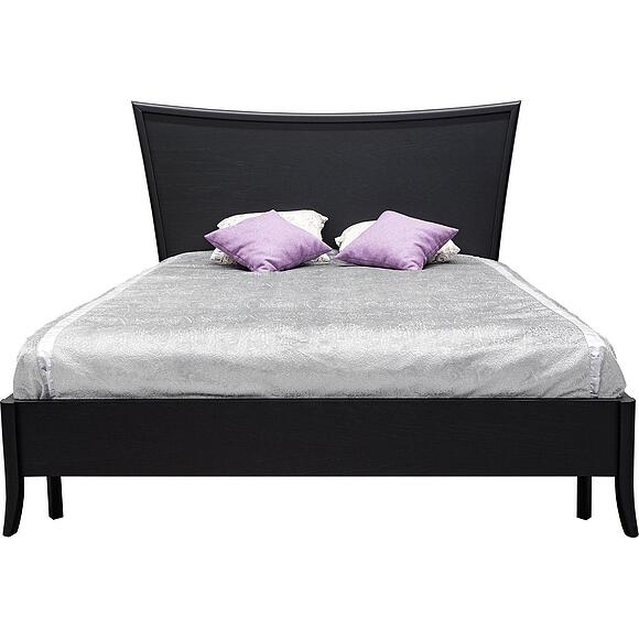 Кровать двойная 2-16 «Тиффани» БМ2.681.1.10, Основной материал: ДСП+шпон, Цвет: Антрацит, Спальное место: 2000x1600 мм