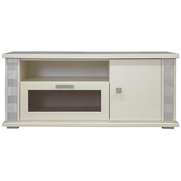 Тумба ТВ «Тунис» П6.343.0.18 (П343.18Ш), Цвет: Слоновая кость с серебром