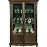 Шкаф с витриной «Алези» П1.350.0.19 (П350.19), Основной материал: массив дуба, Цвет: Табак