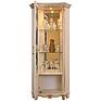 Шкаф с витриной «Алези» П1.350.0.13-01 (П350.13-01), Основной материал: массив дуба, Цвет: Слоновая кость с золочением