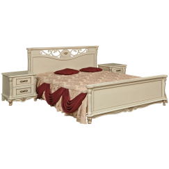 Кровать двойная «Алези» с высоким изножьем