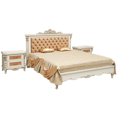 Кровать двойная «Альба» (декор. изголовье)