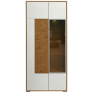 Шкаф с витриной «Гелиос» П550.01-01, Основной материал: ЛДСП+МДФ, Цвет: Дуб Вотан + белый