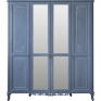 Шкаф для одежды 4д «Флорентина» БМ2.851.1.27-01(2678-01), Основной материал: МДФ, облицованная шпоном дуба, Цвет: голубой агат