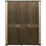 Шкаф для одежды «Тунис» П6.343.1.01 (П344.01/1), Основной материал: массив дуба, Цвет: Венге+золото