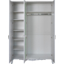 Шкаф для одежды 3д «Флорентина» БМ2.851.1.03, Основной материал: МДФ, облицованная шпоном дуба, Цвет: белый агат