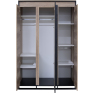 Шкаф для одежды «Каньон» П3.561.1.02, Основной материал: ЛДСП, Цвет: Дуб Каньон+чёрный