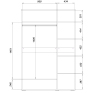 Шкаф для одежды «Блэквуд Лофт» П3.0556.1.28, Основной материал: ЛДСП, Цвет: Дуб Вотан + чёрный