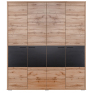 Шкаф для одежды «Блэквуд Лофт» П3.0556.1.29, Основной материал: ЛДСП, Цвет: Дуб Вотан + чёрный