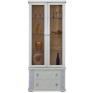 Шкаф с витриной «Тунис» П6.343.0.22 (П343.22Ш), Основной материал: ДСП+шпон, Цвет: Слоновая кость с серебром