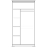 Шкаф для одежды 2д «Верди» П1.487.0.36 (П487.36), Основной материал: массив дуба, Цвет: Слоновая кость