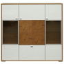 Шкаф с витриной «Гелиос» П550.02, Основной материал: ЛДСП+МДФ, Цвет: Дуб Вотан + белый